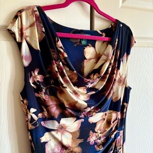 Ralph Lauren floral knit Cowl Neck Dress